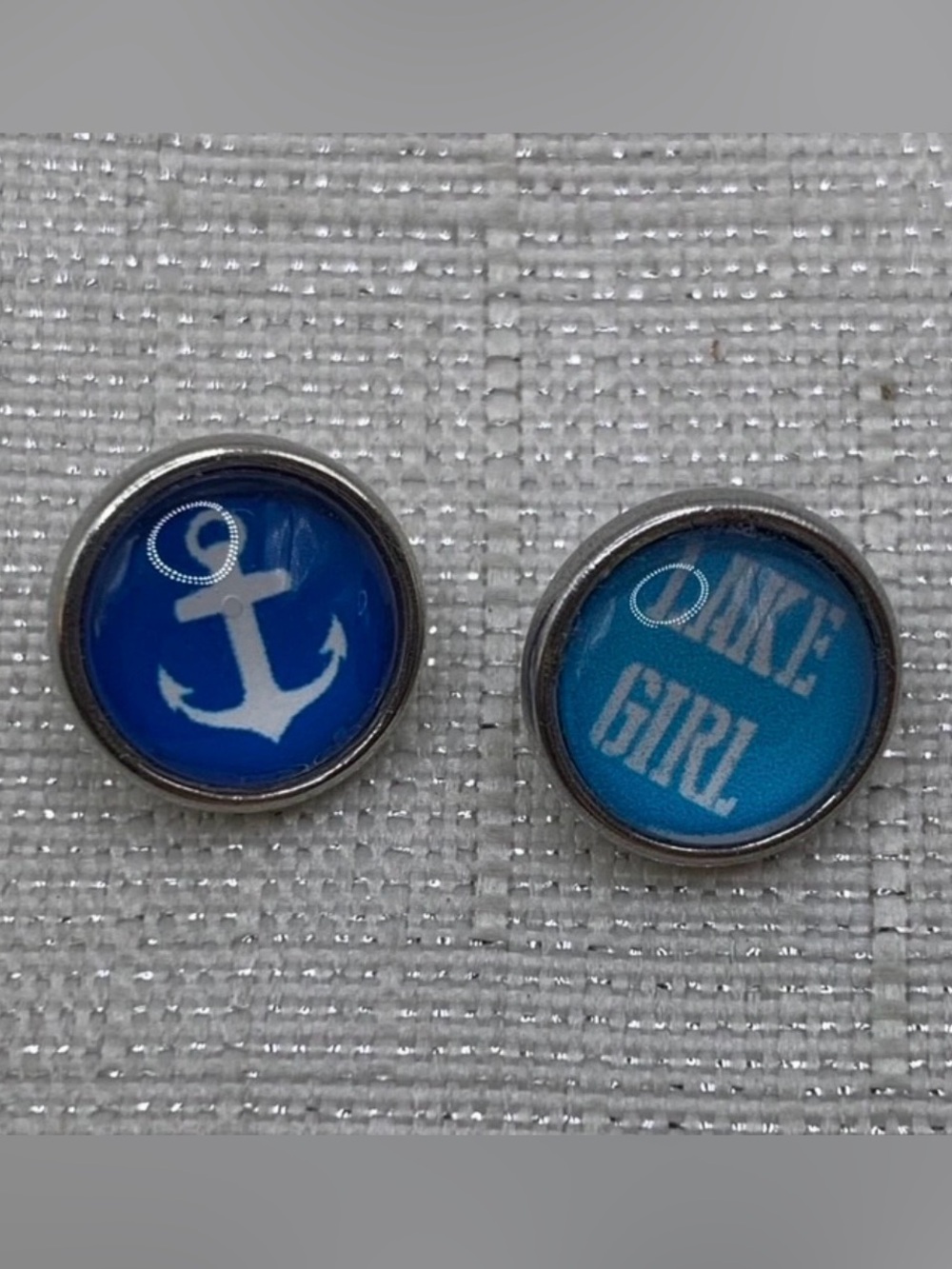 PETITE CHARM - LAKE GIRL & ANCHOR - 12mm/13mm - Snap Button Charms
